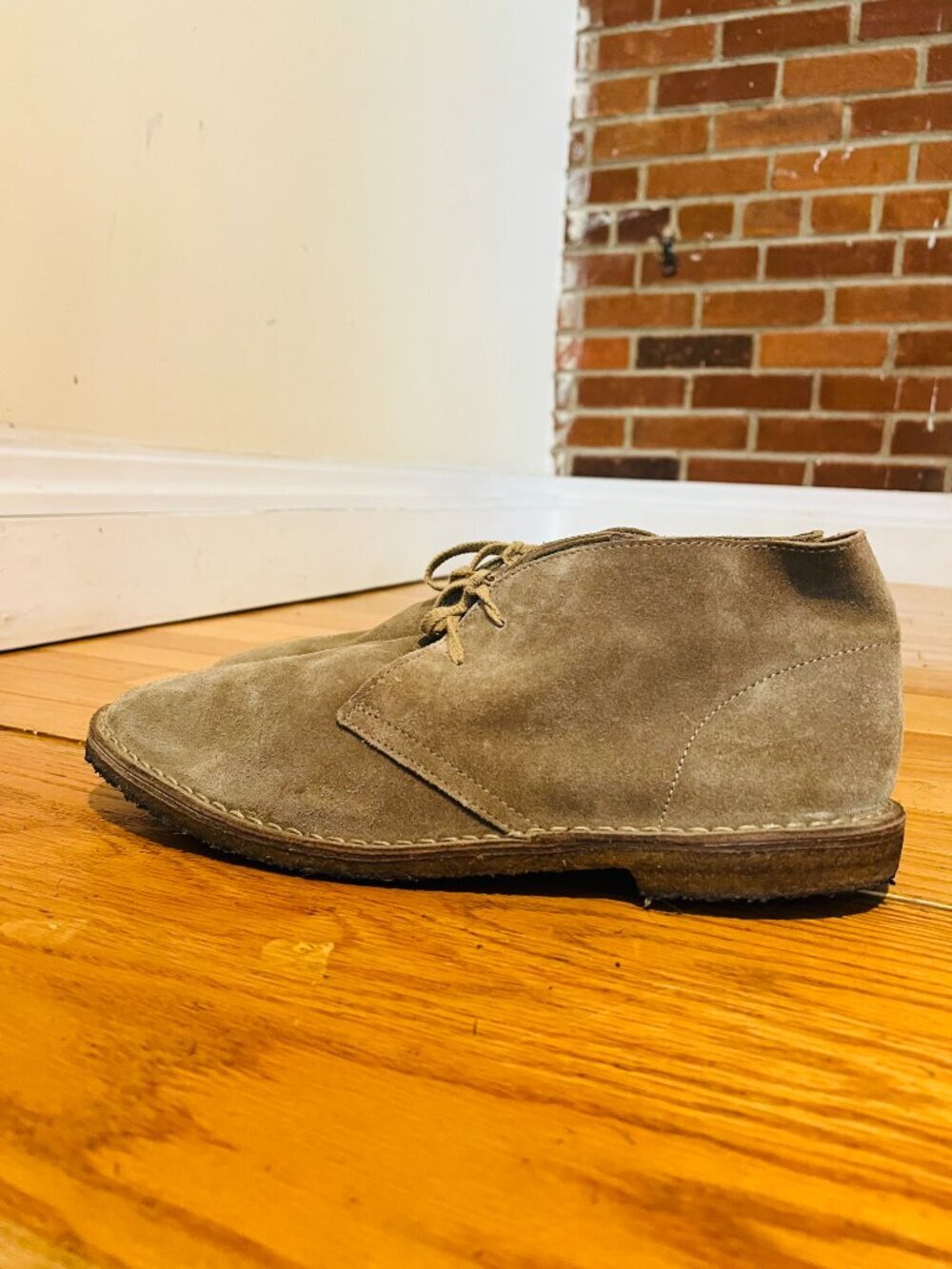 J.CREW MacAlister Chukka Boots 12 Men’s in Brown Suede Made in Italy